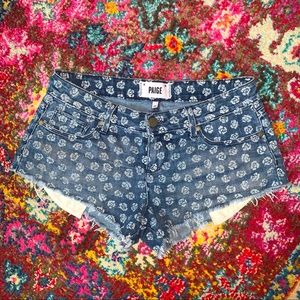 PAIGE denim Echo Park floral shorts
